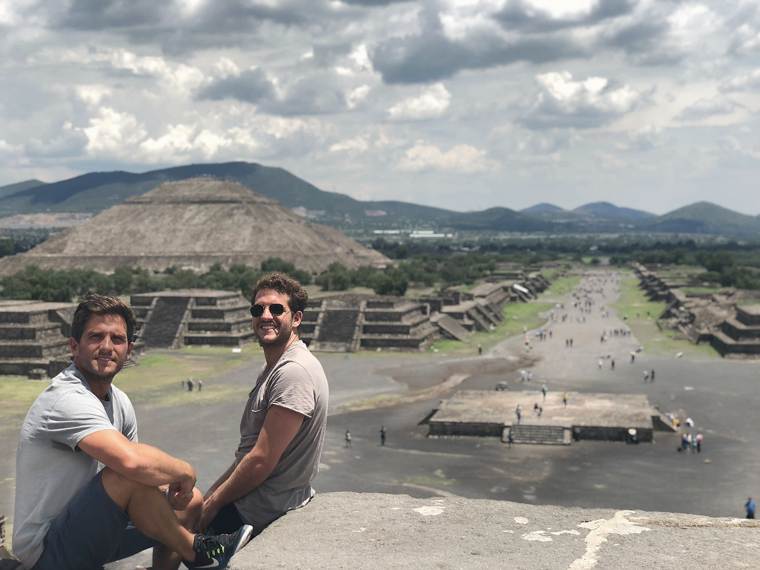 Lucas and Sebastián at Teotihuacán